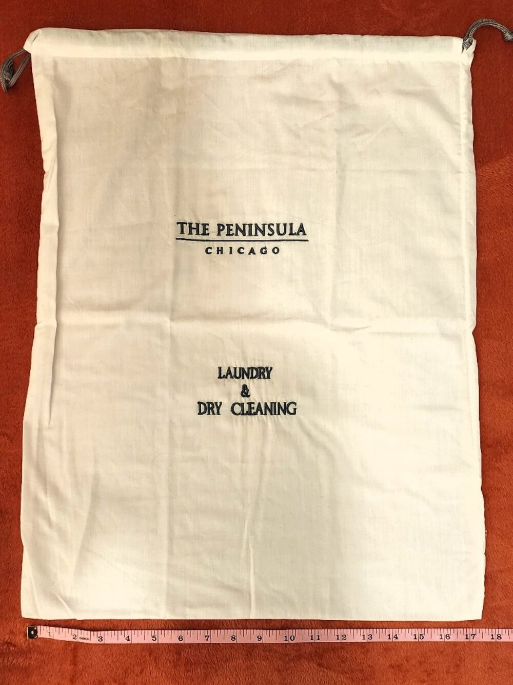 THE PENINSULA CHICAGO Vintage Luxury Hotel Laundry Storage Bag